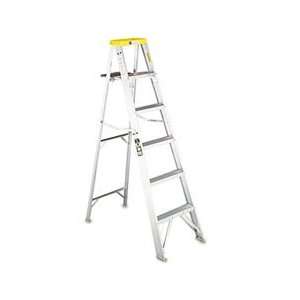   428 Eight Foot Folding Aluminum Step Ladder, Yellow: Office Products