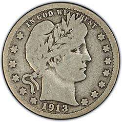 1914 D VG+ Barber Quarter in Eagle Coin Holder   Free Shipping  