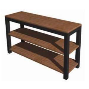  Chicago Black 47.75 Console Table with 2 Shelves Chicago 