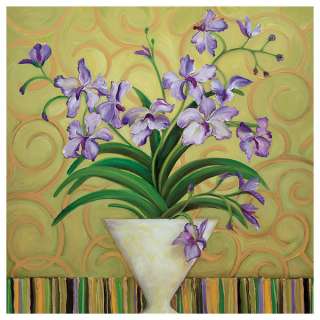 Purple Spring Shelly Bartek Orchids Flowers Print 12.5x12.5  