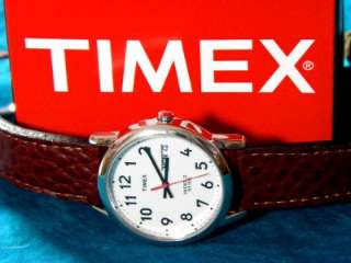 TIMEX PLAIN AND SIMPLE MENS WATCH, THICK LEATHER STRAP  
