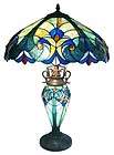 My Lady Tiffany Style Stained Glass Table Lamp   NEW