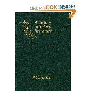  A history of Telugu literature;: P Chenchiah: Books