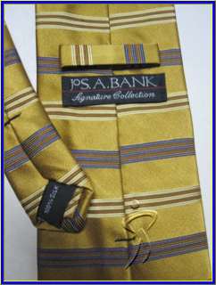 NEW JOS A BANK SIGNATURE COLLECTION STRIPES SILK TIE  