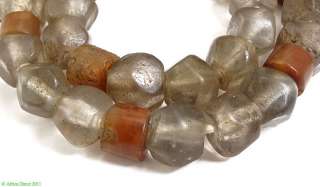 Clear Marvered Glass Trade Beads Translucent Old Africa  