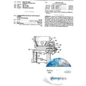  NEW Patent CD for CARBURETOR COLD START AND WARM UP SYSTEM 