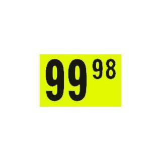  $99.98 In Store Use Day Glo Yellow Display Labels 3/4 x 1 