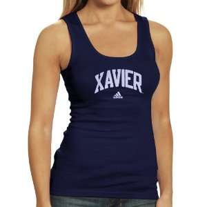  adidas Xavier Musketeers Ladies Navy Blue Fontism Tank Top 