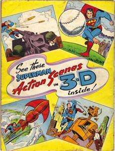 SUPERMAN 3 D ADVENTURES OVERSIZE 1953 G+  