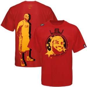 Miami Heat Red LeBron James Soul Star T shirt  Sports 