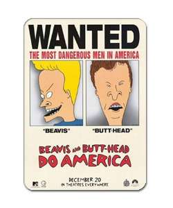 BEAVIS AND BUTTHEAD WANTED FRIDGE MAGNETS  