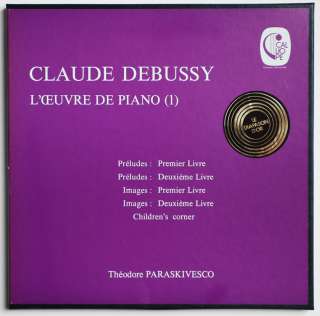 PARASKIVESCO Debussy piano works french calliope 3LP Box NM  