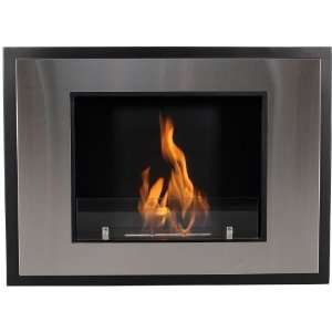   /Steel Wall Mount Ventless Bio FireplaceART 01 A110: Home & Kitchen