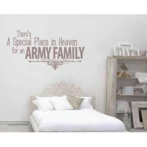 Theres a Special Place in Heaven for an Army Family Patriotic Vinyl 