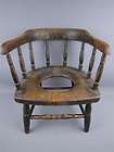 Small Antique 1800s Childs Wooden Potty Chair Wooden
