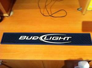 Bud Light Beer, Rubber Bar Rail Mat, not sign, Budweiser (#1)  