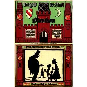  Glauchau Germany   Notgeld Poster Print 