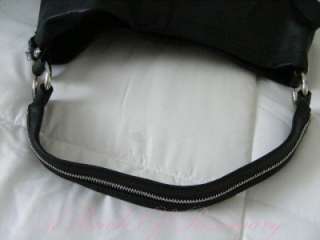 Makowsky Lites Leather Bergen N/S Shoulder Hobo Purse Bag Black 