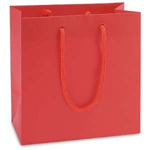  6 1/2 x 3 1/2 x 6 1/2 Mini Red Matte Laminate Bags 