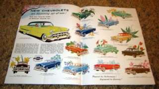 1954 Chevy Bel Air Two Ten & One Fifty Original Color Ad  