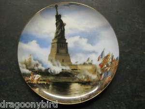 Vintage Statue Of Liberty New York Plate Edward Moran  