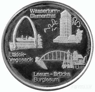 1989 Germany 50 JAHRE BREMEN NORD silver medal  