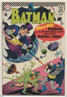 Batman Comics #190 Fine+ Penguin Cover Cream Page  