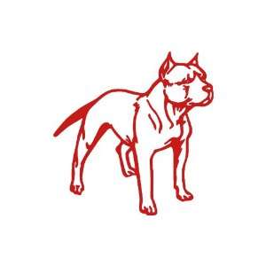  Pit bull RED vinyl window decal sticker