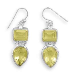  Lemon Quartz French Wire Earrings Jewelry