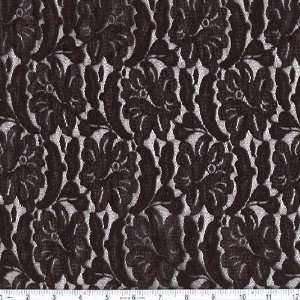  Stretch Floral Lace Black Fabric By The Yard Arts, Crafts 