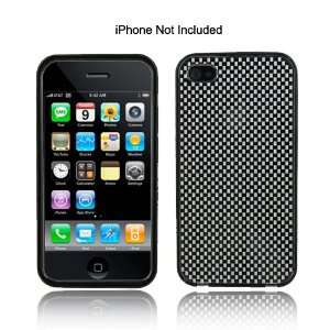  Black Bumper with White Mesh Back Case for iPhone 4 Cell 