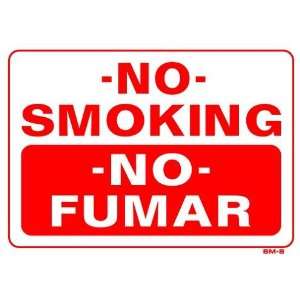  NO SMOKING NO FUMAR 10x14 Plastic Sign 