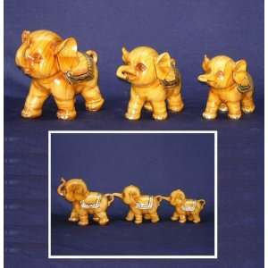  Polyresin Baby Elephants Statue, Set of 3