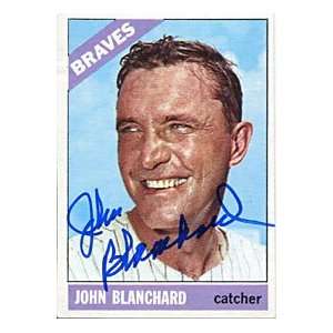  John Blanchard Autographed/Signed 1966 Topps Card 