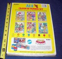 1987 VINTAGE ORGINAL *ALF* CRAYON BY NUMBER SET (6) NEW IN BOX  