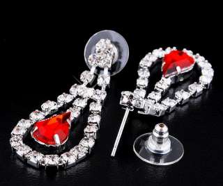6Colors Drops Overspread Bib Necklace Earrings set Czech Rhinestone 