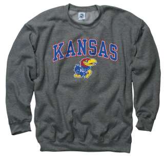 Kansas Jayhawks Dark Heather Perennial II Crewneck Sweatshirt  