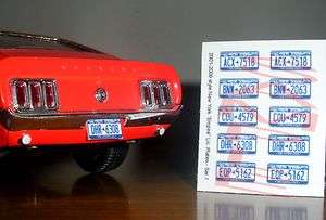 NEW YORK BLUE EMPIRE STATE miniature LICENSE PLATES for 1/25 scale 