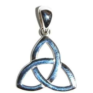 Sterling Silver Triquetra Celtic Pendant Necklace Wicca Wiccan Pagan 
