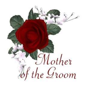   KRW Red Rose Mother of the Groom Wedding Pin 