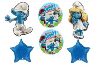 SMURF SMURFETTE Birthday party balloons supplies favors  