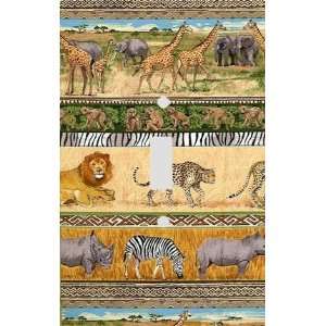  Safari Stripe Animals Decorative Switchplate Cover