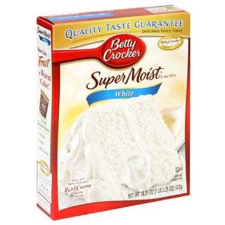 Betty Crocker Supermoist Cake Mix, White, 18.25 Ounce Boxes (Pack of 