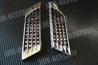 Euro Style CHROME Fender side Vent Hood Air Flow Grille Badge FOR FORD 