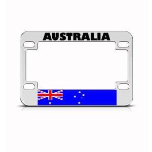 Australia Flag Metal Motorcycle Bike license plate frame Tag Holder
