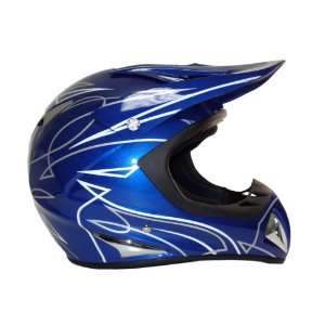   ATV Off Road Motocross MX Dirt Helmet DOT   BLUE (Small) Automotive