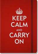 Red Keep Calm and Carry On Bound Lined Journal (5