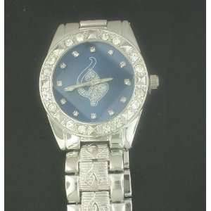  BABY PHAT SILVER WHITE FACE N BLUE LOGO HIP HOP WATCH 