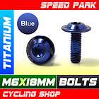   Quality Car License Plate Titanium Bolts Screws M6*18mm / 2 pcs   Blue