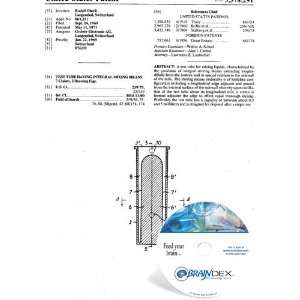  NEW Patent CD for TEST TUBE HAVING INTEGRAL MIXING MEANS 